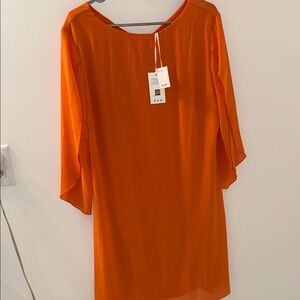 Grace Karin Orange Flow Sleeve Tunic Dress